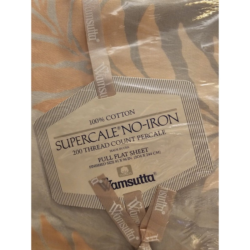 Wamsutta FULL FLAT SHEET Supercale Easy-Care OMBRÉ 200 Thread TROPICAL PRINT VTG gallery