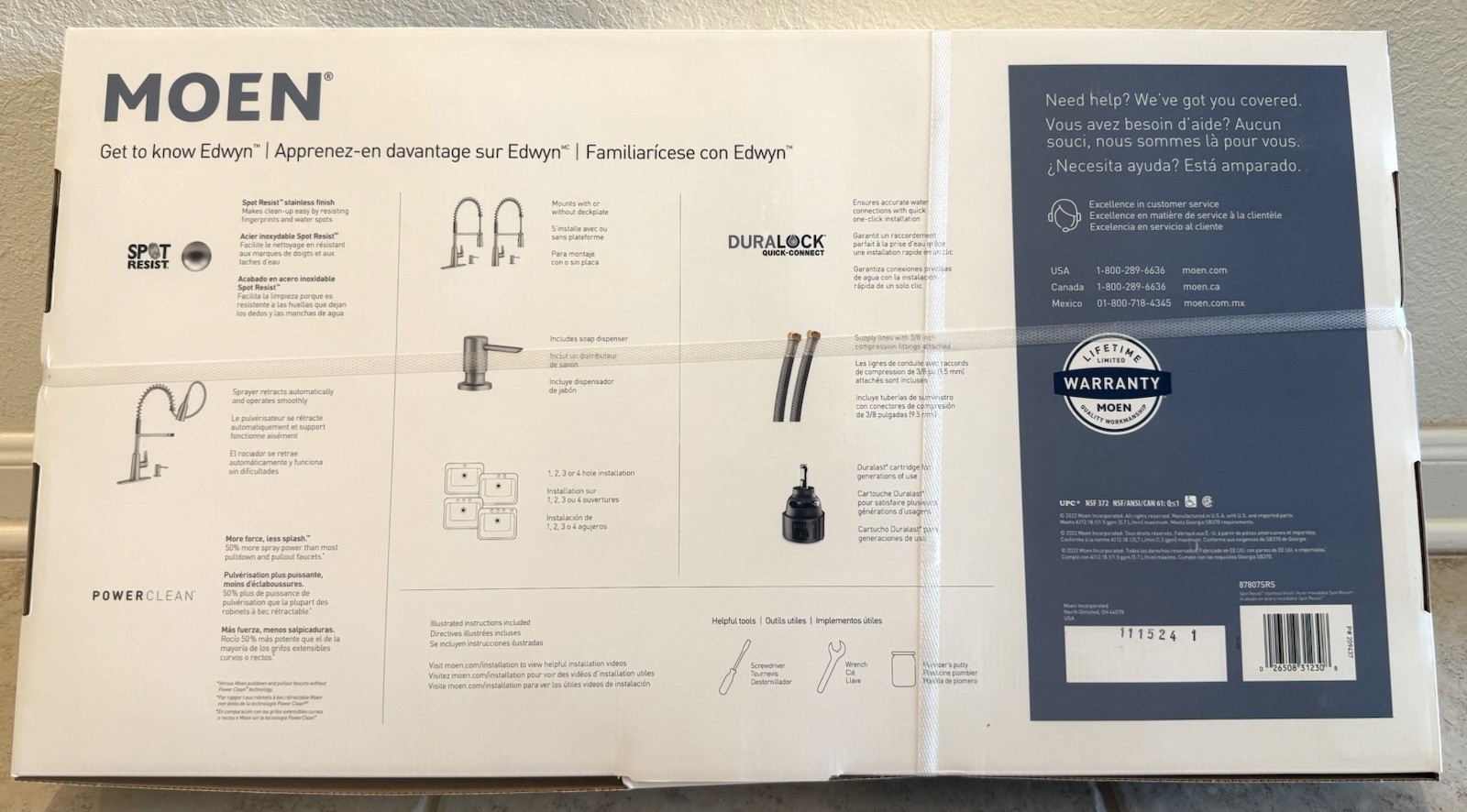 Moen Edwyn Spot Resist Pulldown Kitchen Faucet - Silver (87807SRS) gallery
