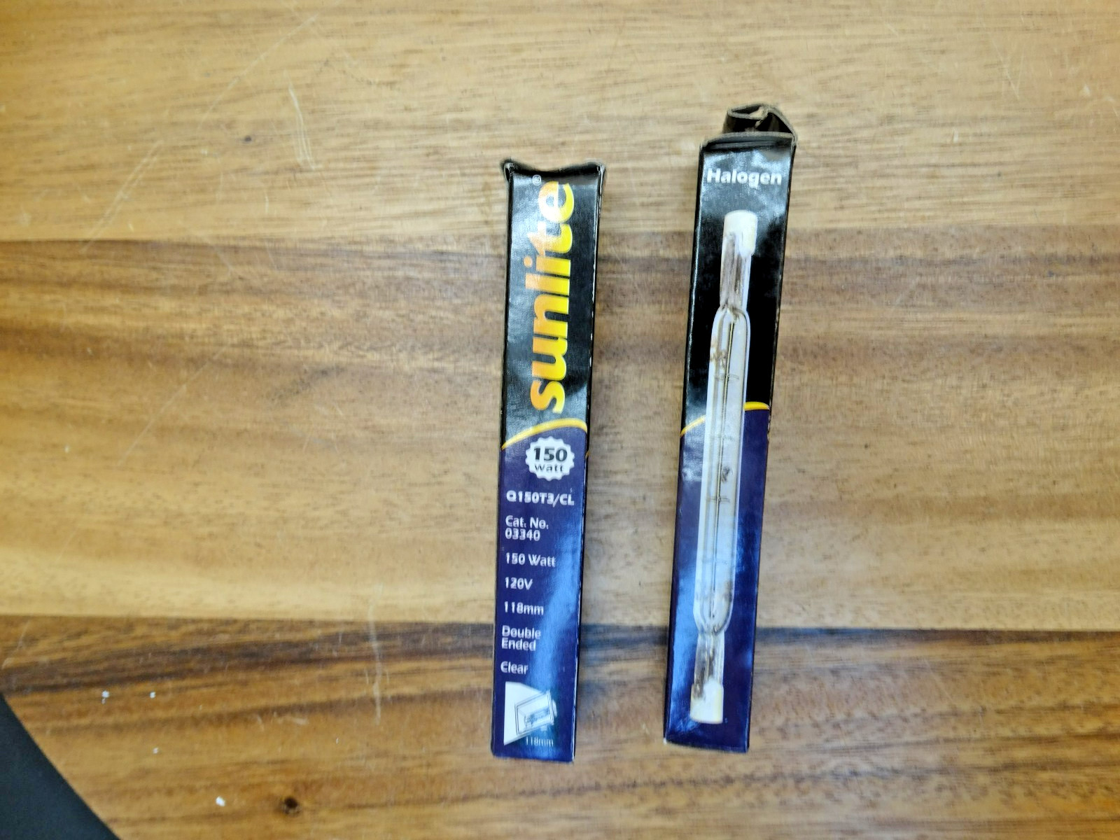 (2) Sunlite 150W 120V Halogen Light Bulbs Clear Double Eneds Q150T3/CL gallery
