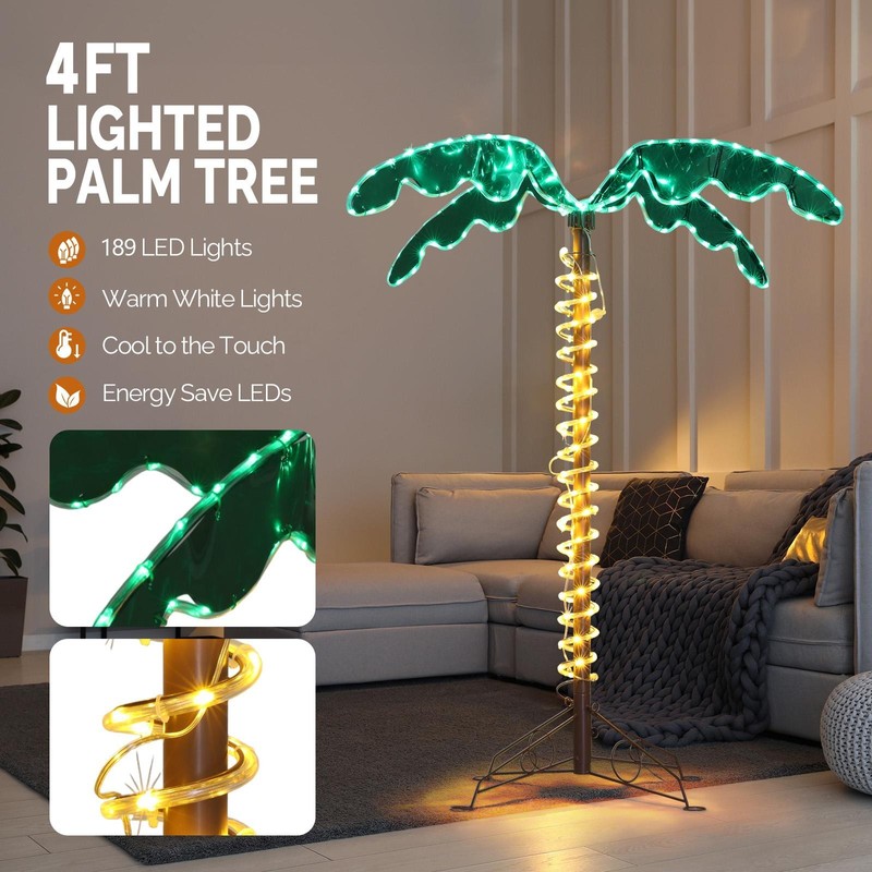 Artificial LED Lighted Coconut Tree for Pool Beach Yard Party Bar Decoration gallery