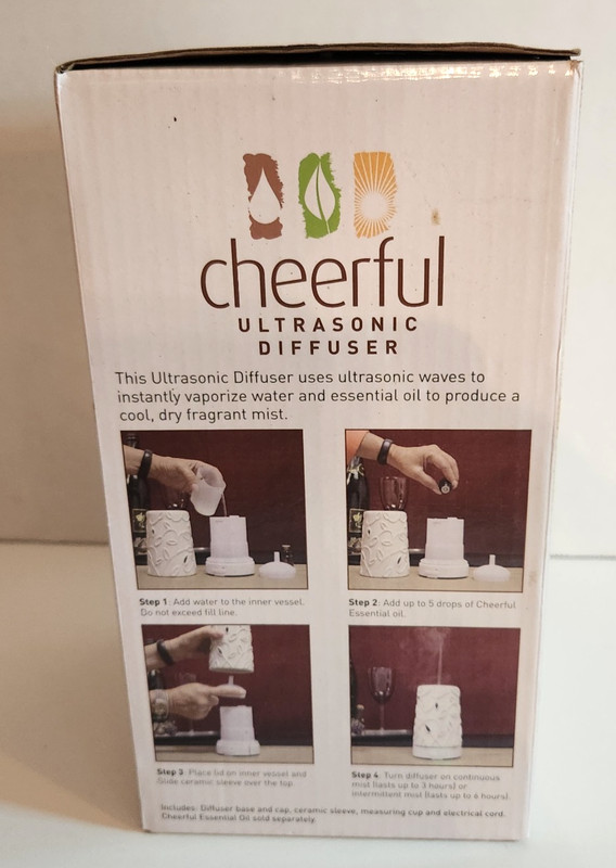 NEW Cheerful Ultrasonic Aroma Diffuser ~ Lights up in 7 Colors ~ 2 mist modes gallery