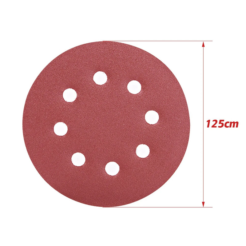 5inch 8-Hole Hook Loop Sanding Discs 40-240 Grit Orbital Sandpaper gallery