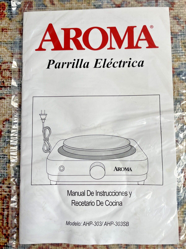 AROMA Electric Portable Range Instruction Manual & Recipes AHP-303/AHP-303SB gallery
