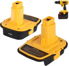 2pack USB Battery Convert Adapter Compatible with Dewalt 20V to 18V tools