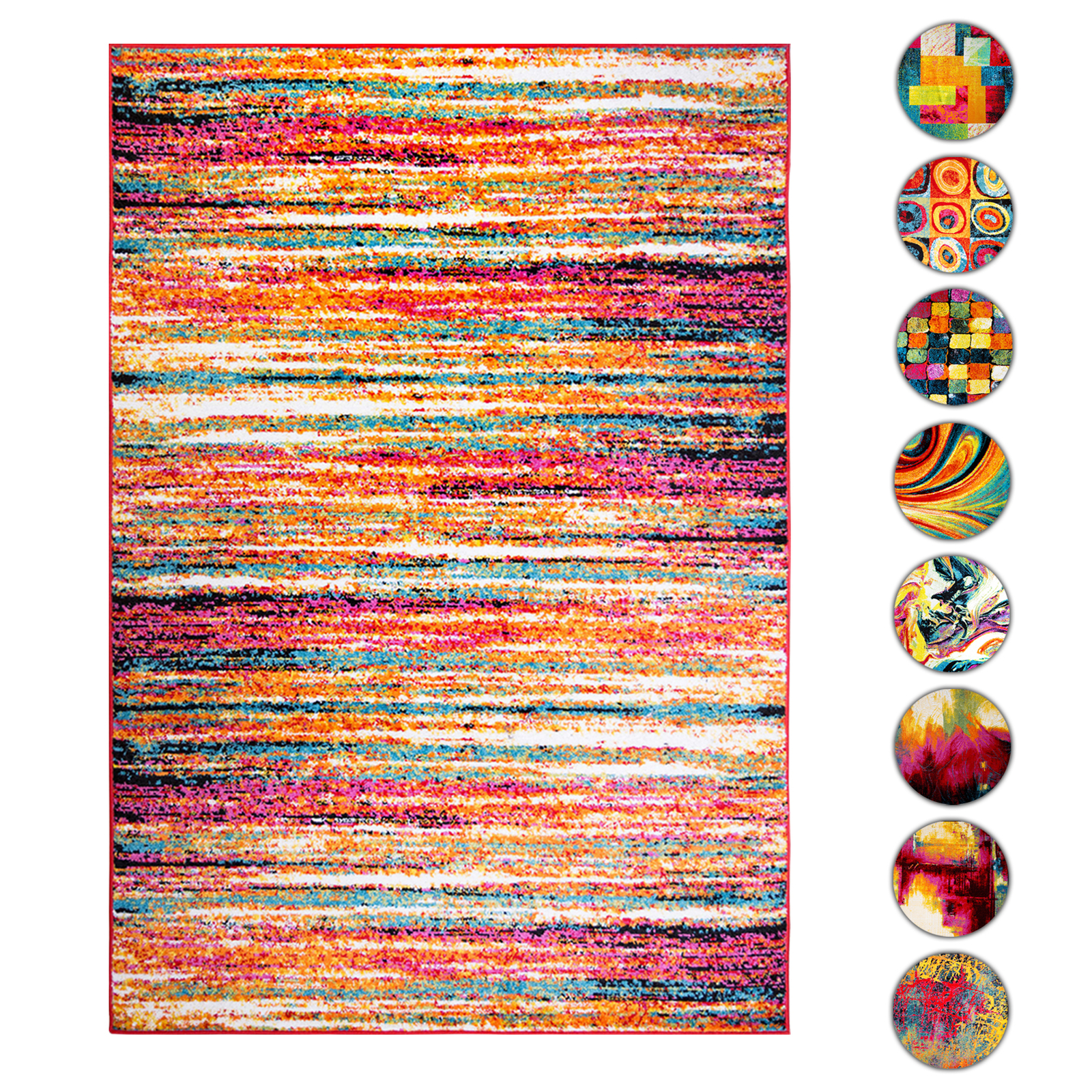 Modern Rug Contemporary Area Rugs Multi Geometric Swirls Lines Abstract Carpet gallery