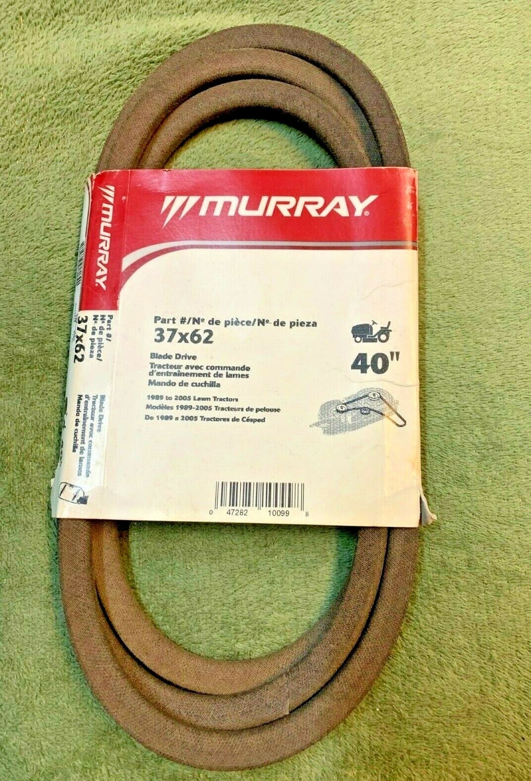 MURRAY ELITE ARAMID OEM 40" RIDER DECK BELT 37x62 37X62MA MOWERS BUILT 1989-2005 gallery