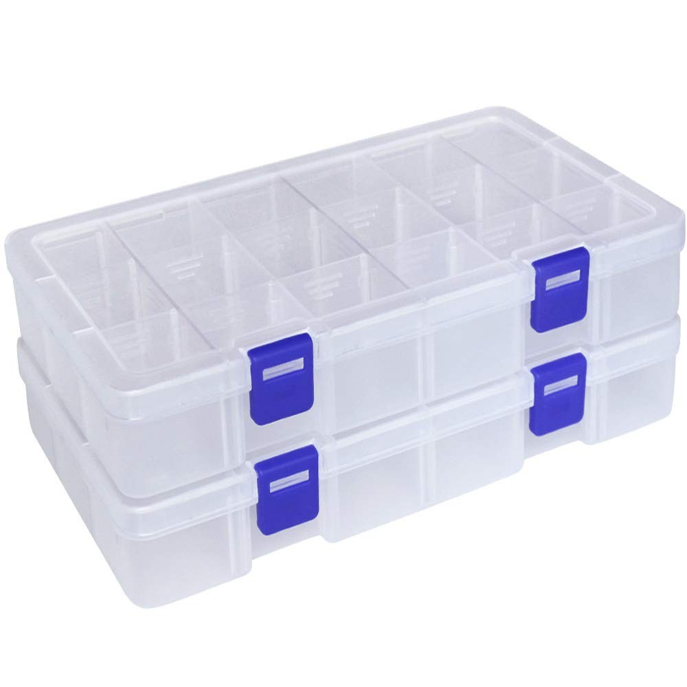 Plastic Organizer Container Storage Adjustable Divider Removable Grid Compart... gallery
