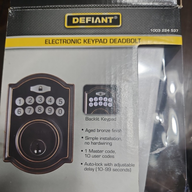 Defiant Electronic Keypad Deadbolt 1003 224 537 Aged Bronze - New Open Box gallery