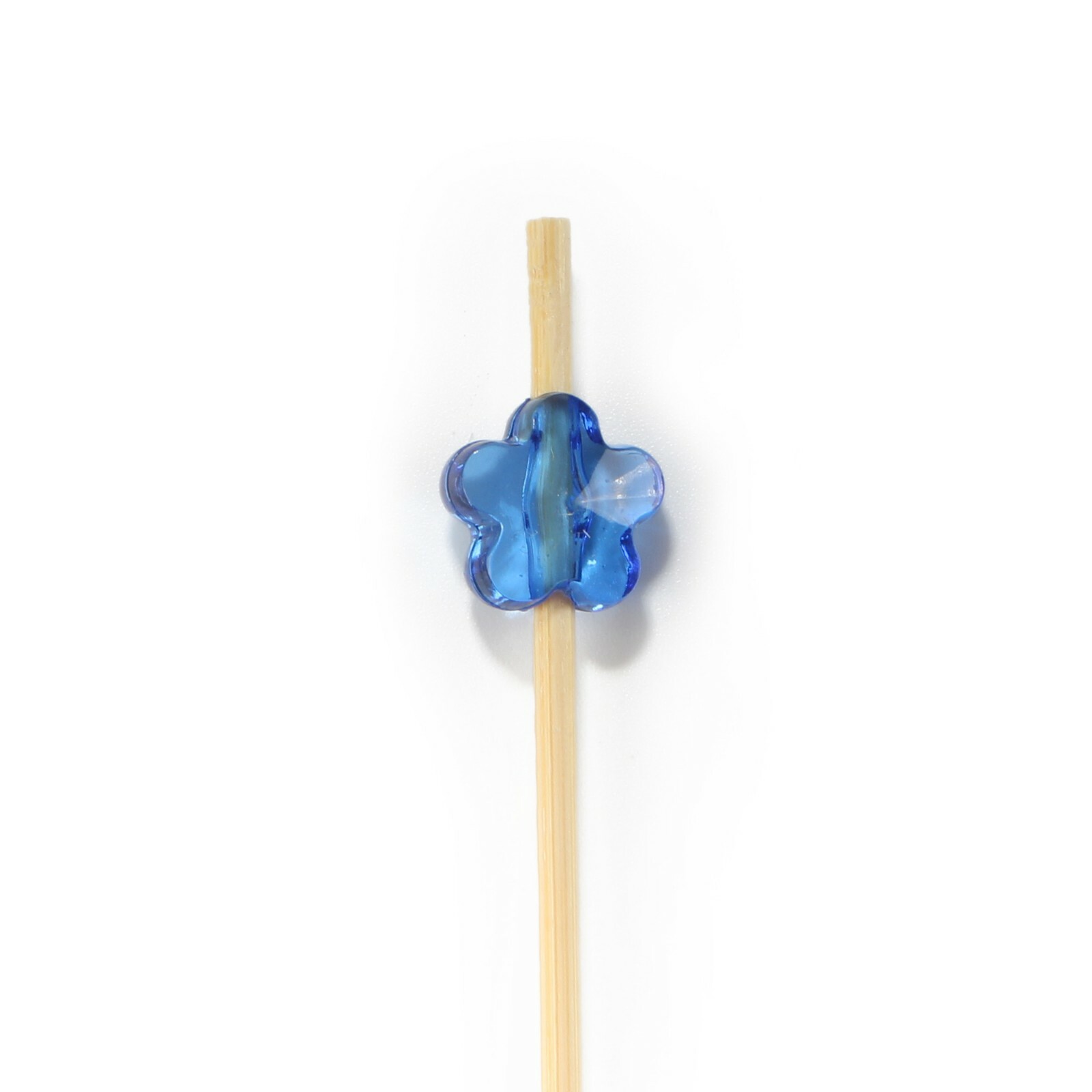 4.7" Acrylic Clear Flower End Bamboo Cocktail Fruit Sandwich Picks Skewers gallery