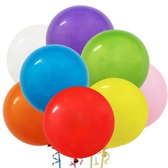 36 Inch Large Balloon, Assorted Colors Big Balloons 8 Pcs Helium Giant Latex …