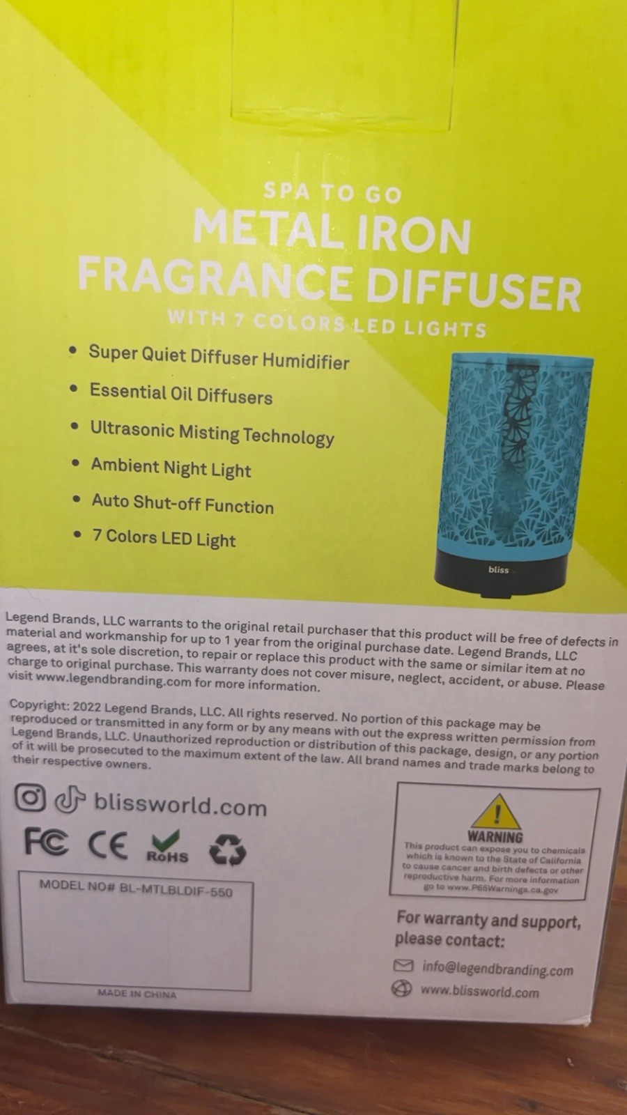 Metal Iron Fragrance Diffuser- New with Box!!! gallery