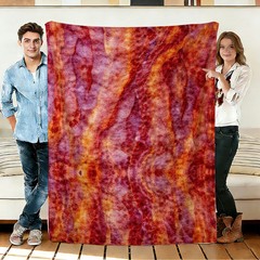 Abstract Red and Orange Pattern Flannel Blanket Soft Cozy Tapestry Napping Use