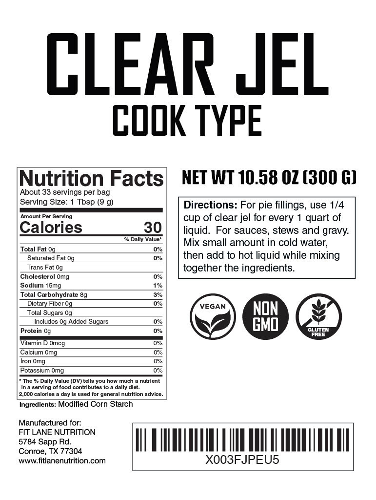 Clear Jel Cook Type Powder for Canning, Cooking and Pie Filling. 300 Gram Bag gallery