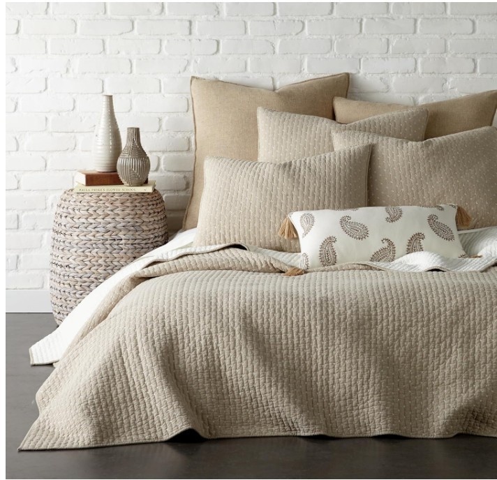 Levtex Cross Stitch Reversible King/Cal King Quilt Set (106X92In) 2 Pillow Shams gallery