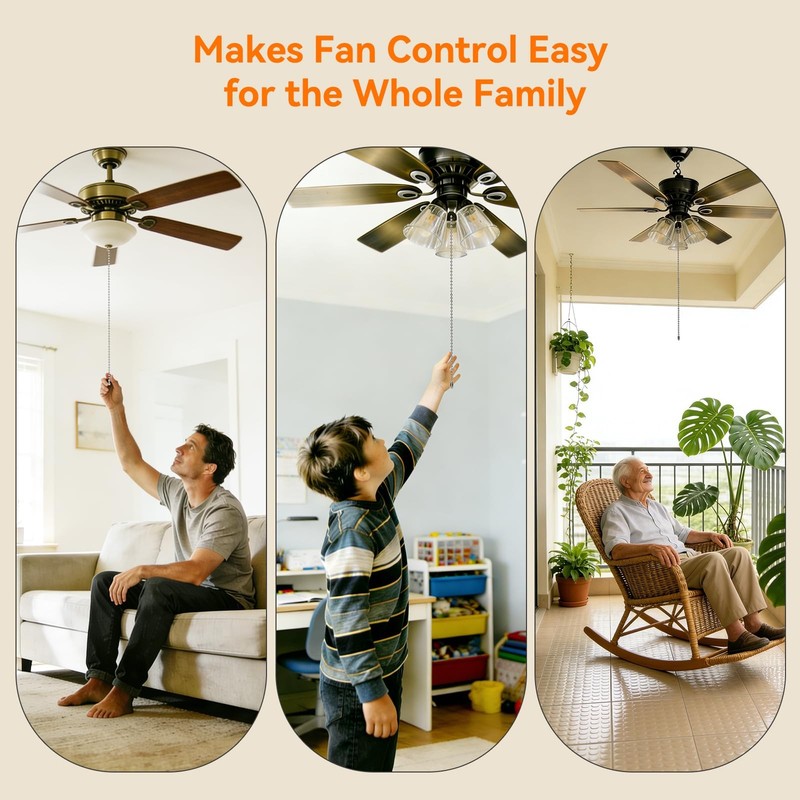 120 Inch Silver Ceiling Fan Pull Chain Extension Ball Chain with Connectors gallery