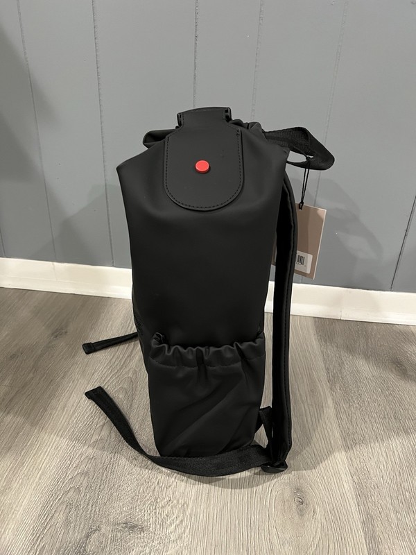 HUNTER Top Clip Backpack Smooth Black with Red Zipper 3