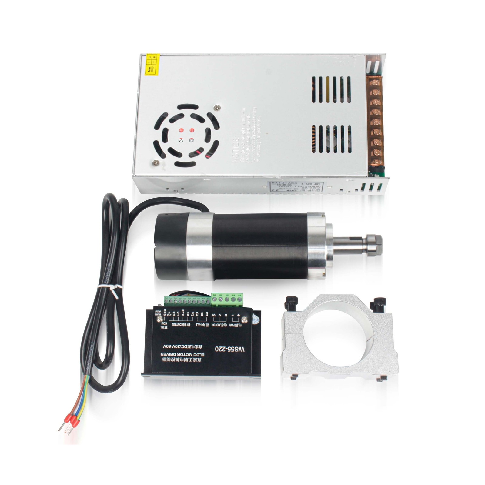 RATTMMOTOR DC Brushless Spindle Motor Kit, 500W 48V Spindle Motor Air Cooled ... gallery