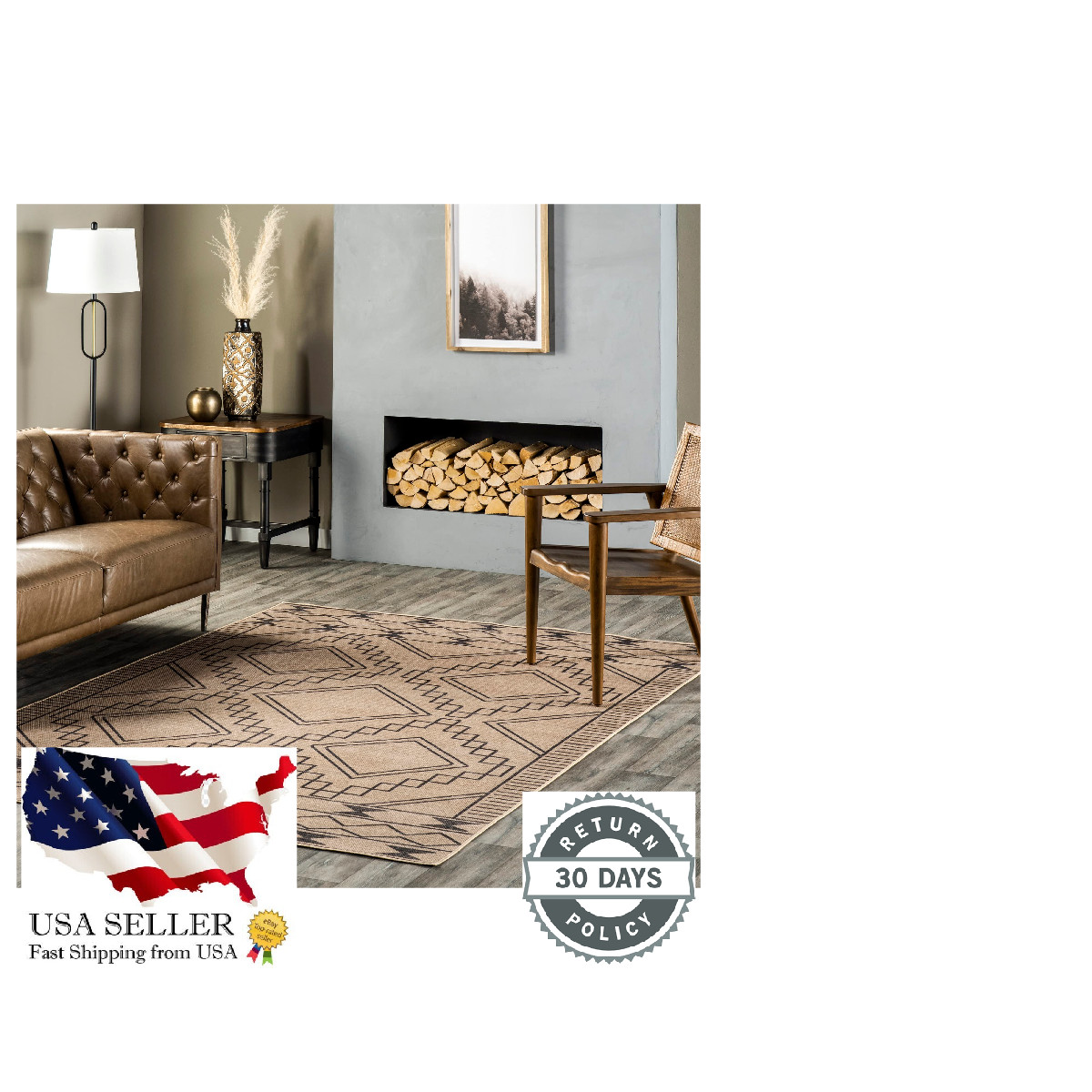 Nuloom 4 X 6 Easy-Jute Area Rug Machine Washable Non-Slip For Living Room gallery
