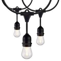 24Ft – LED String Light – Includes 12-S14 bulbs – 2200K – 120Vs