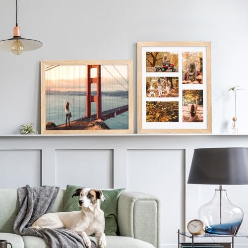 11x14 Collage Picture Frame Solid Wood frames for 5Pcs 4x6 11 x 14 in Natural gallery