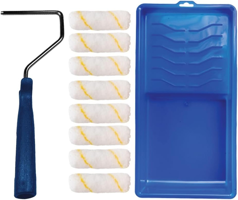 - Paint Roller Tool Kit - 10 Piece Painting Set - Mini Plastic Paint Tray Set, M gallery