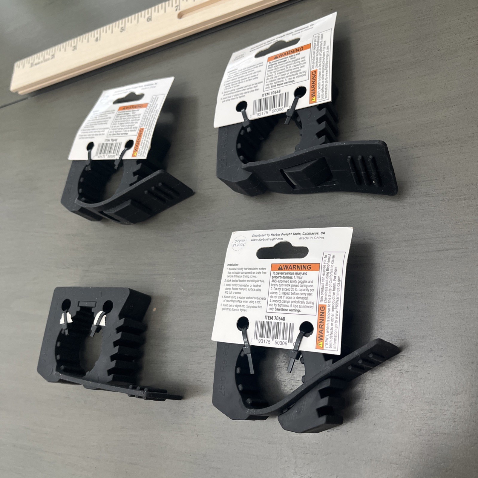 HAUL-MASTER™ Vehicle Mount Rubber Tool Clamp – Secure Tools Anywhere, 4-PACK gallery