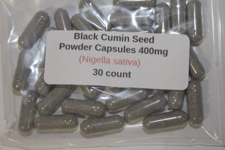Black Cumin Seed Powder Capsules (Nigella sativa) 400 mg. 30 count gallery