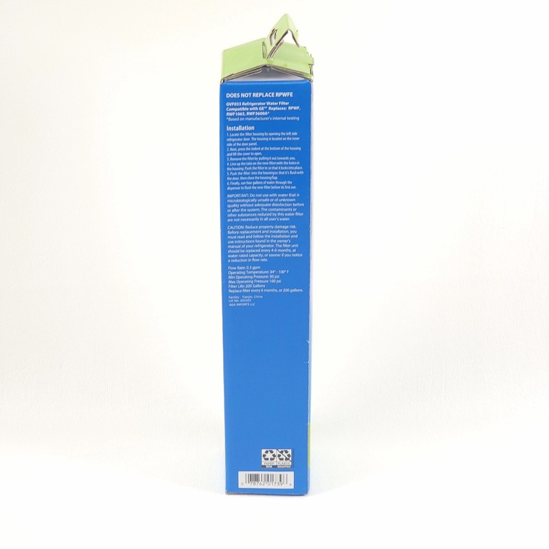 2 Great Value Refrigerator Water Filter GVF033 GE RPWF RWF1063 RWF3600A* 400 gal gallery