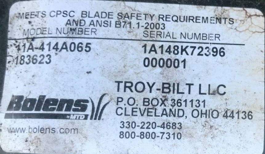 BOLENS Troy Bilt Mower 11A-414A065 RH Pivot Arm Assembly Part 987-02333 (7) gallery