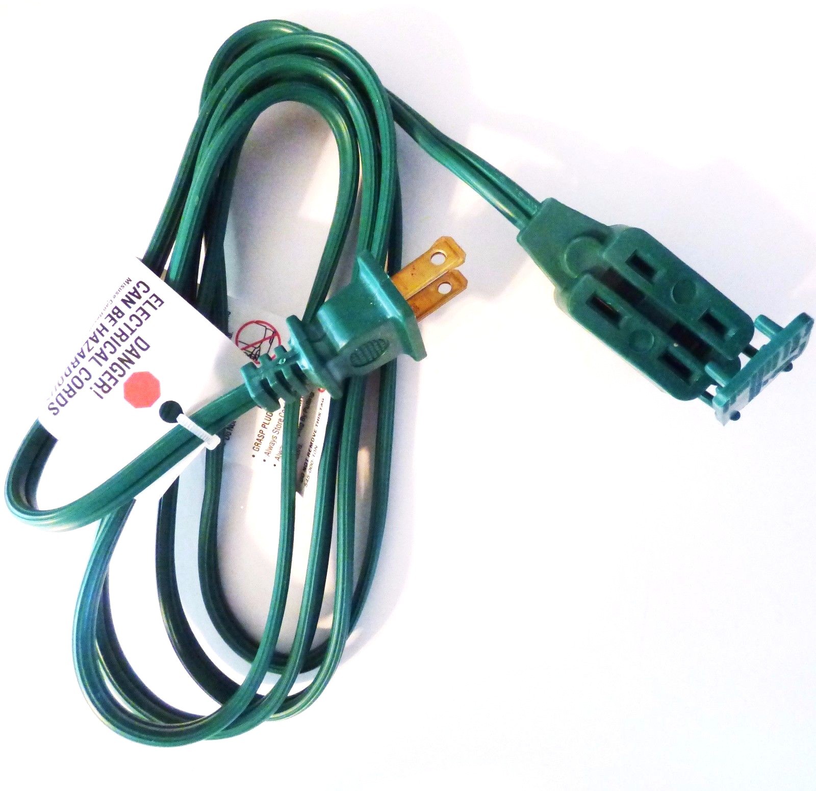 New 110v Household Indoor Use Only Extension Cord ~ Green 6 ft ~ FREE SHIPPING gallery