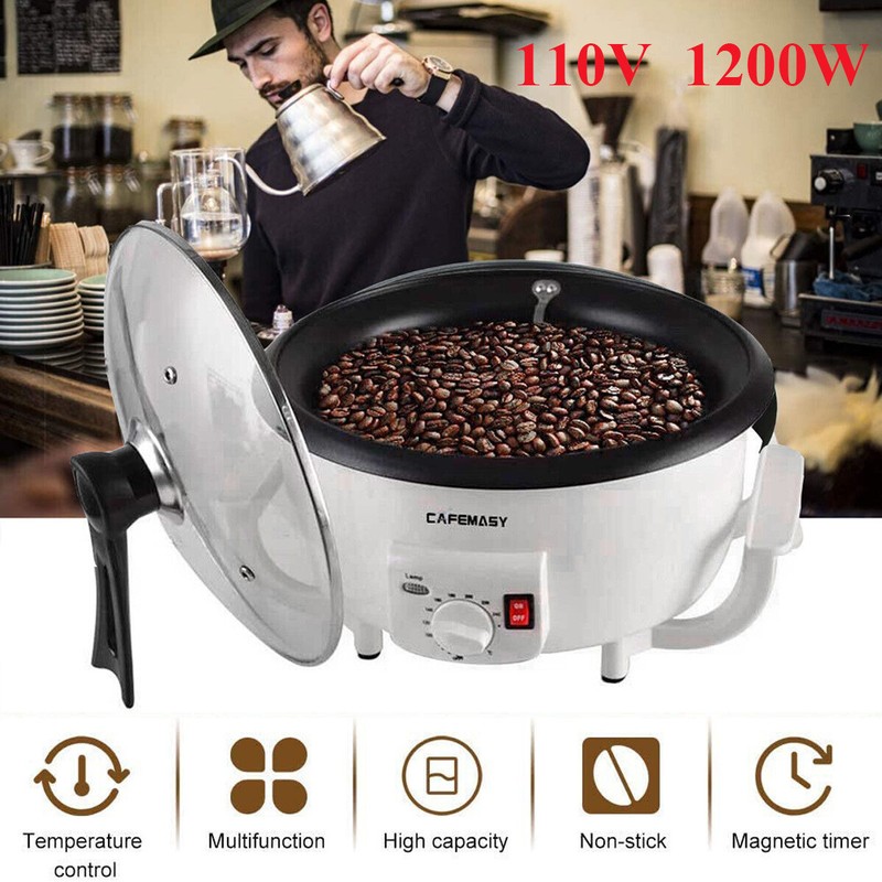 Electric Coffee Roaster Coffee Beans Maker Machine With Timing For Home Office gallery