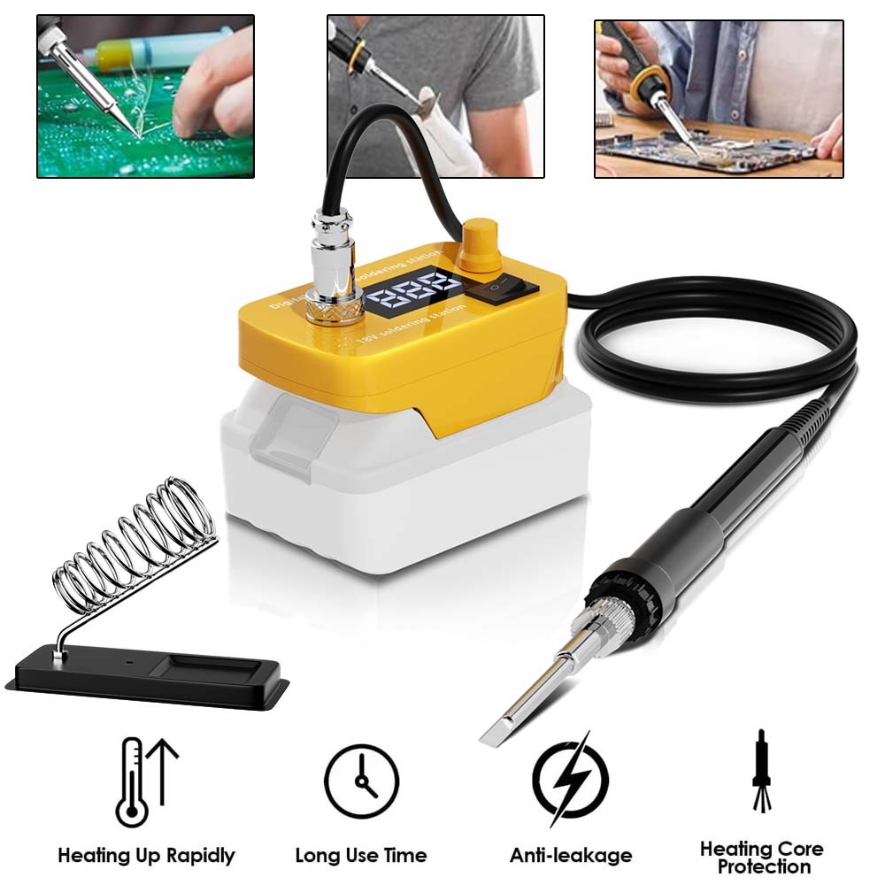 1X Cordless Electric Soldering Iron Station For Dewalt 20V Battery w LCD Display gallery