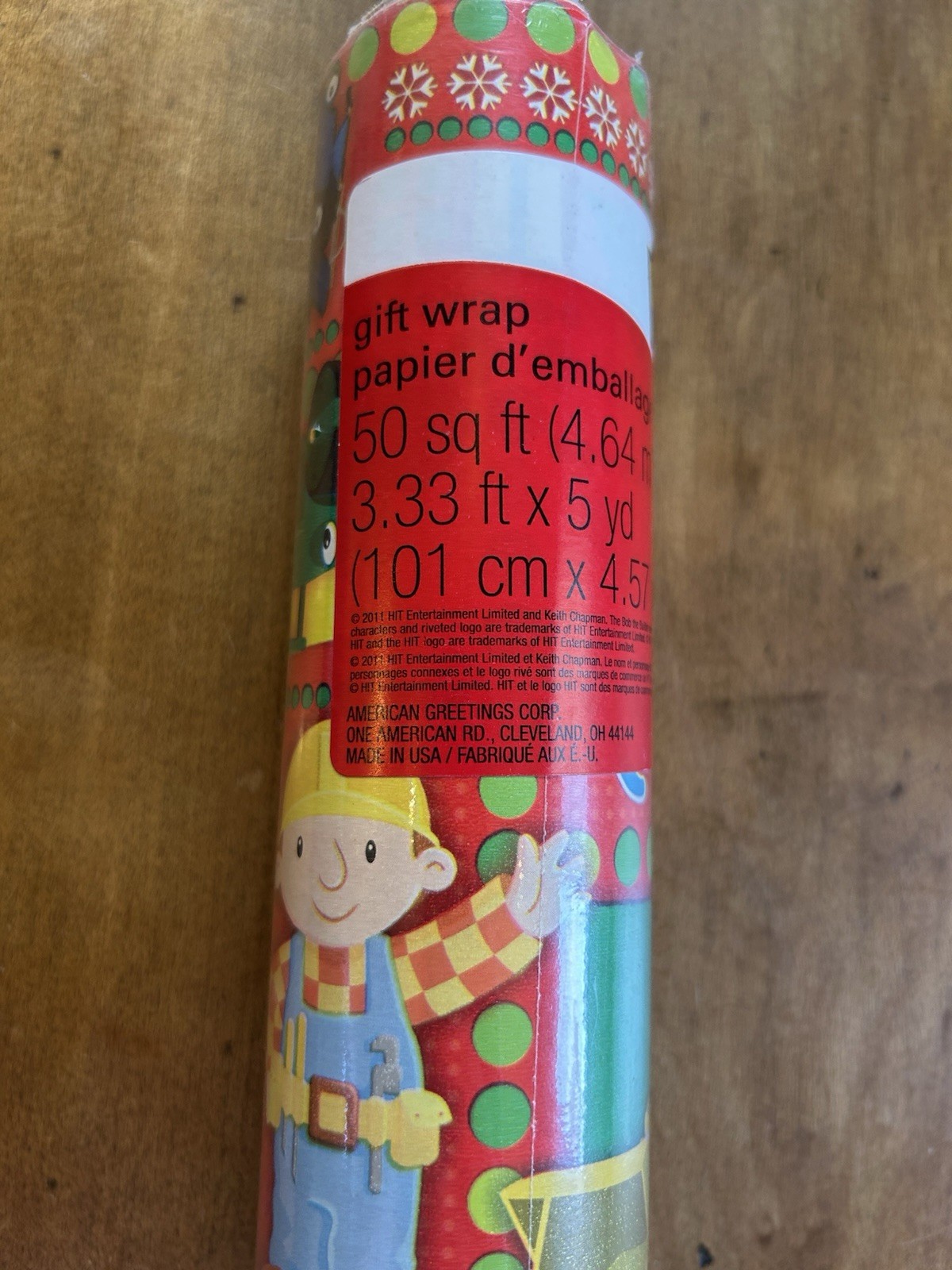Bob The Builder Gift Wrap CHRISTMAS HOLIDAY 50 SQ FEET 3.33 ft x 5 yards gallery