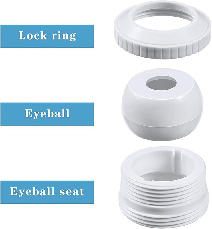 Pool Spa Directional Flow Return Jet Adjustable 3/4" Opening Rotating Eyeball gallery