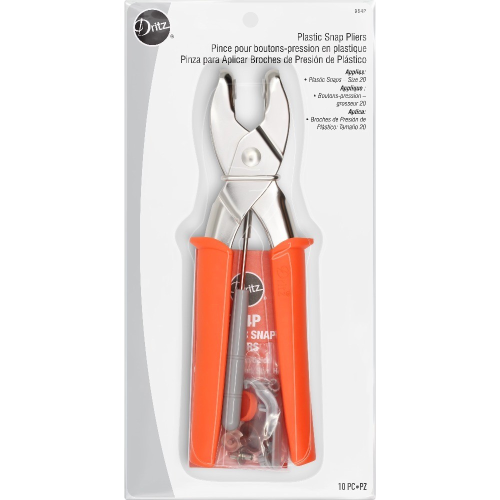 Plastic Snap Fastener Pliers Tool Kit for Size 20 Snaps Orange Hand Press Pliers gallery