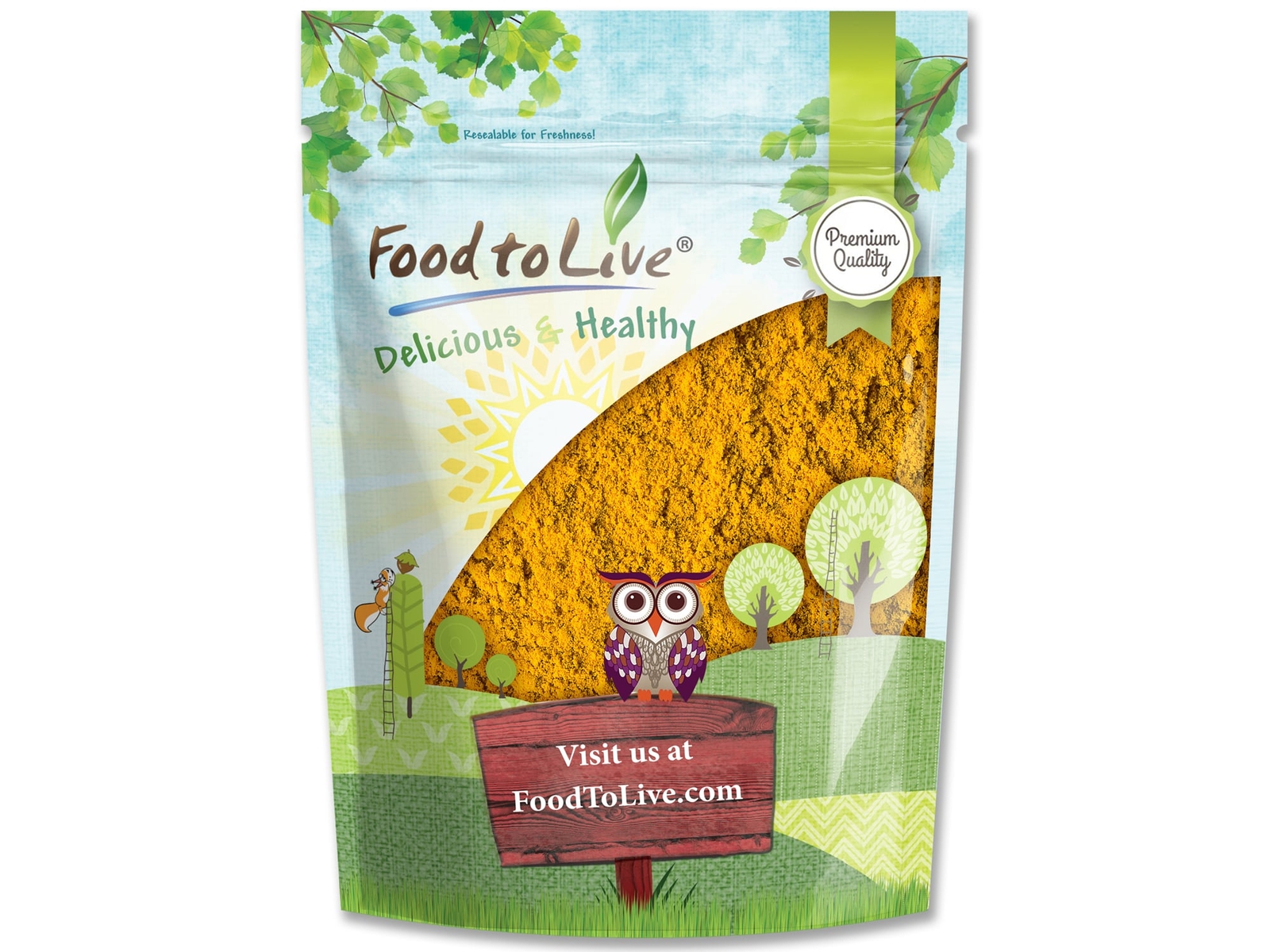 Turmeric Powder - Kosher, Raw, Vegan - by Food To Live gallery