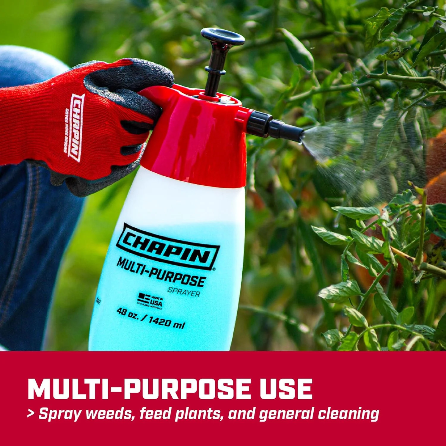 Handheld Pump Sprayer, 48oz, Multi‑Purpose, Lawn & Garden, Translucent Poly Tank gallery