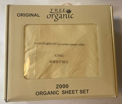 Tree Organic 2000 Thread Count King Sheet Set 100% Cotton Yellow NEW (305)