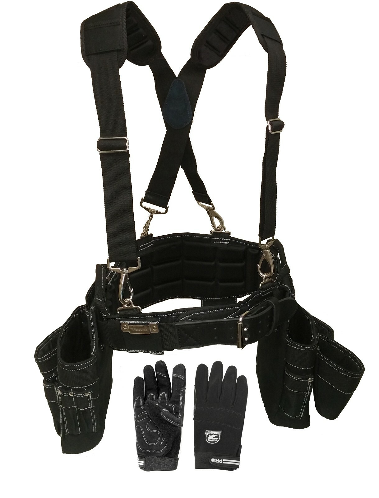Gatorback Deluxe Carpenter's Package. Tool Belt+Suspenders+Gloves+Magnetic Clip gallery