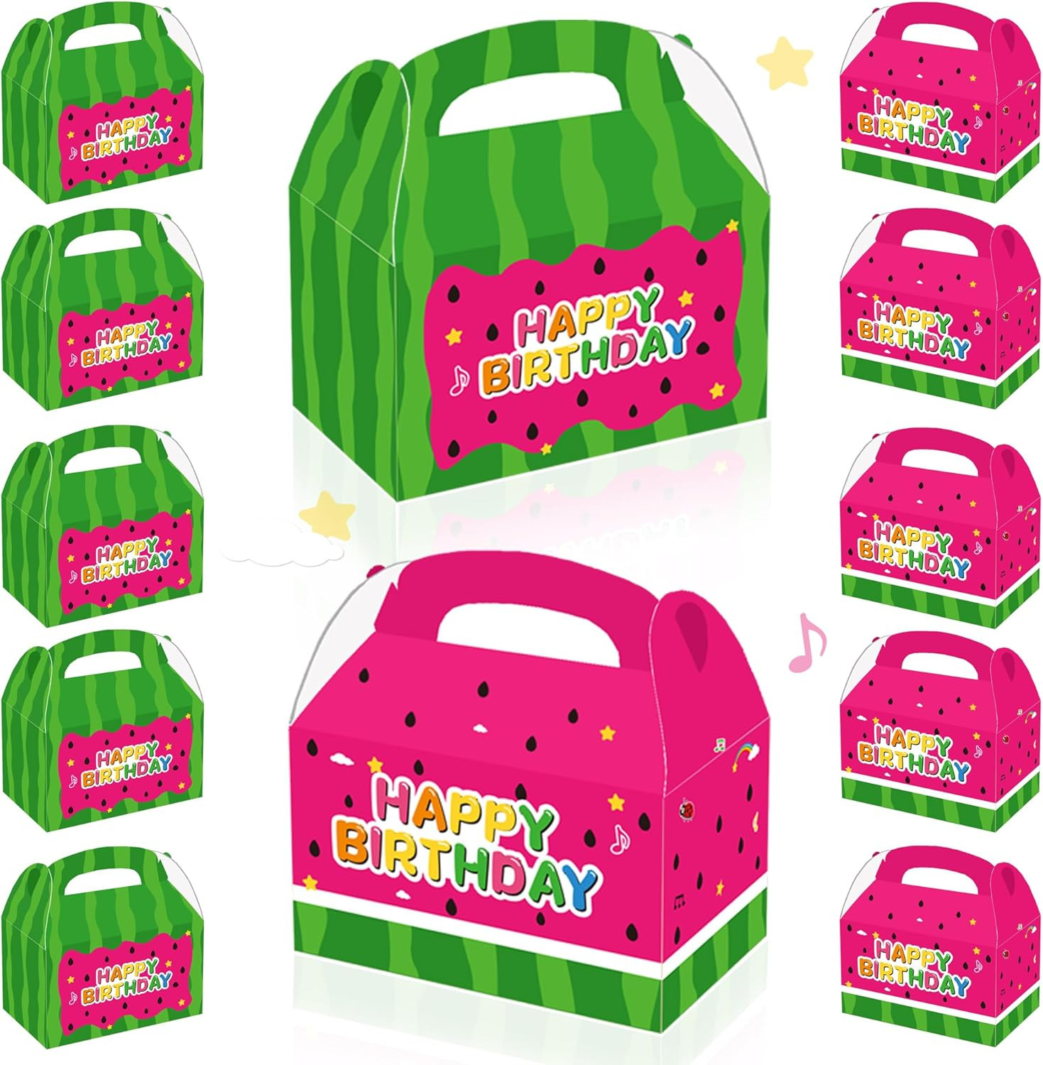 Watermelon Party Candy Boxes 16Pcs Cartoon Melon Birthday Party Supplies Goodie gallery