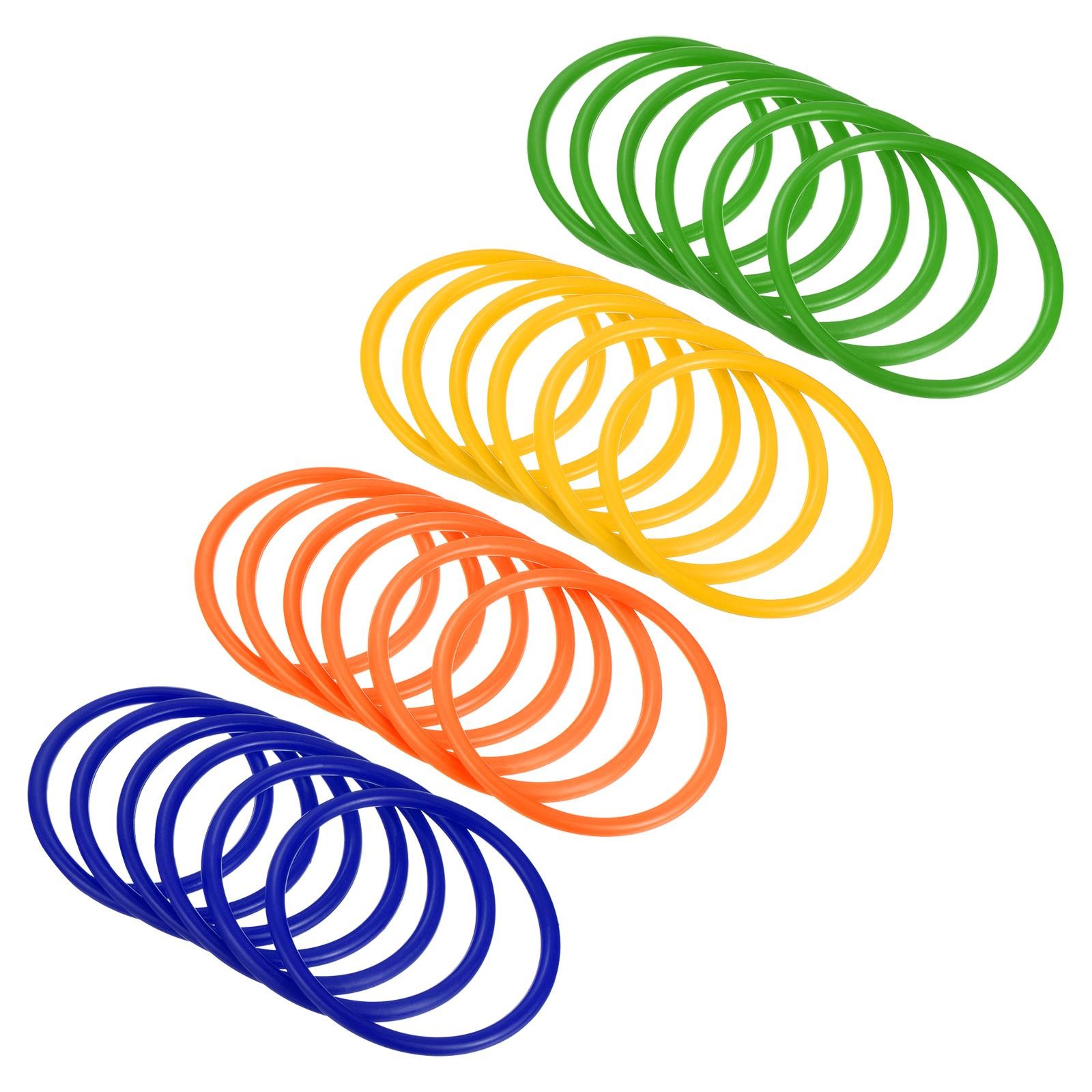 24 Pack Carnival Ring-Toss Rings 8cm ID Plastic Blue Green Orange Yellow gallery
