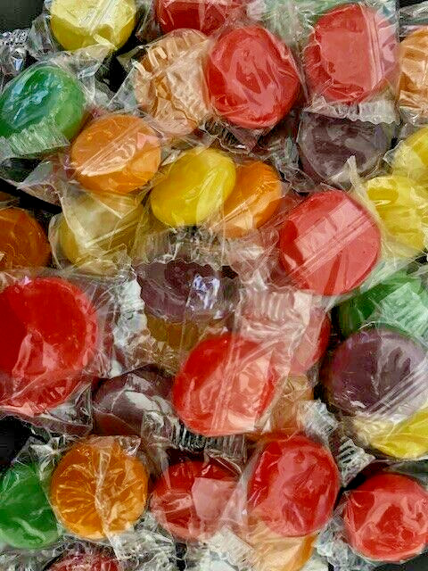 Assorted 5 FLAVORS- Fruit Flavored Hard Candy Buttons - {1/2 POUND BULK BAG} gallery