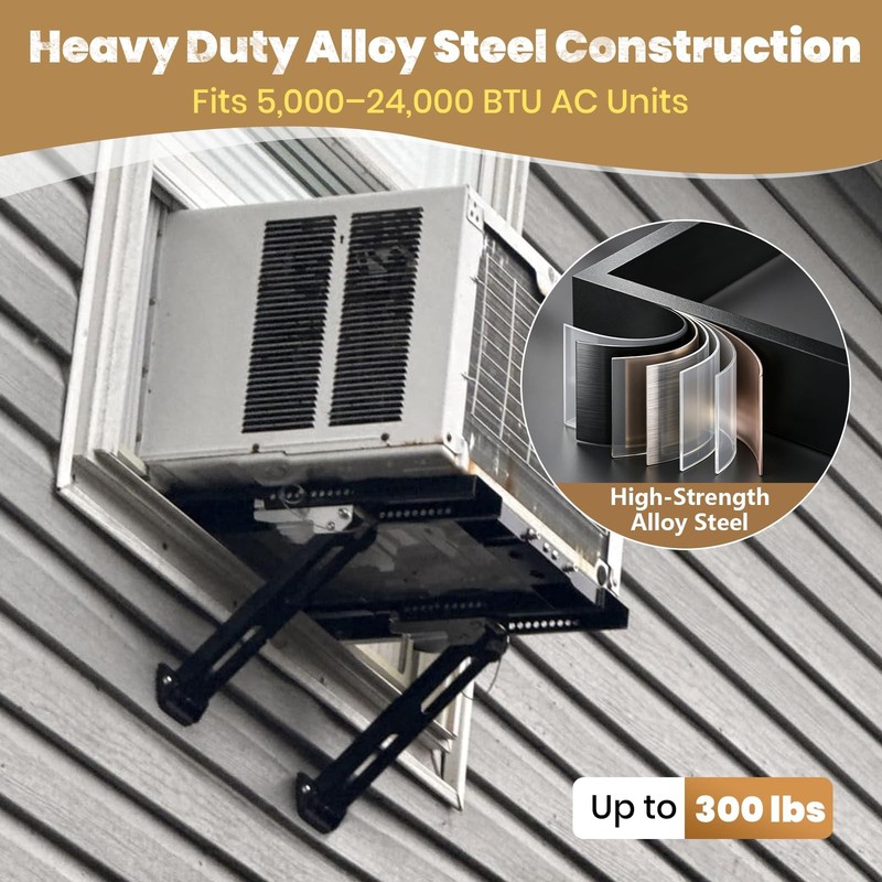 Marudina Adjustable Window Ac Bracket Quick Installation In 3Minutes Without gallery