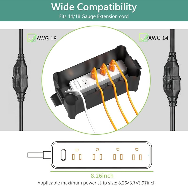 Waterproof Electrical Connection Box Outdoor Weatherproof Extension Cord Box gallery
