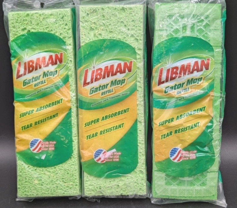 3 Libman GATOR MOP 03021 Sponge Replacement Refills Super Absorbent Tear Resist gallery