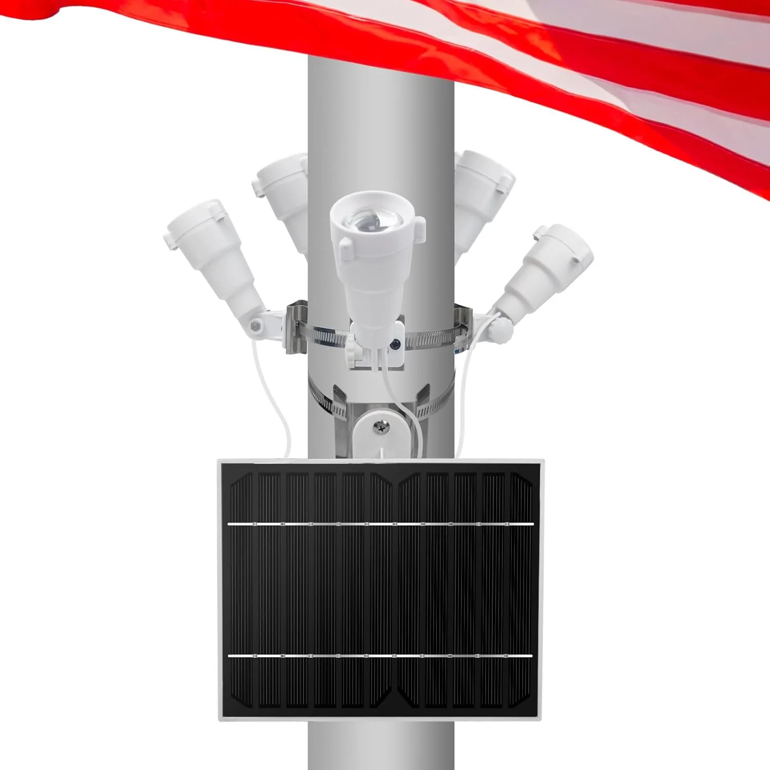 Flag Pole Light Solar Powered 5 in 1 Solar Flag Pole Lights 1000 Lumens Fits 2-6 gallery