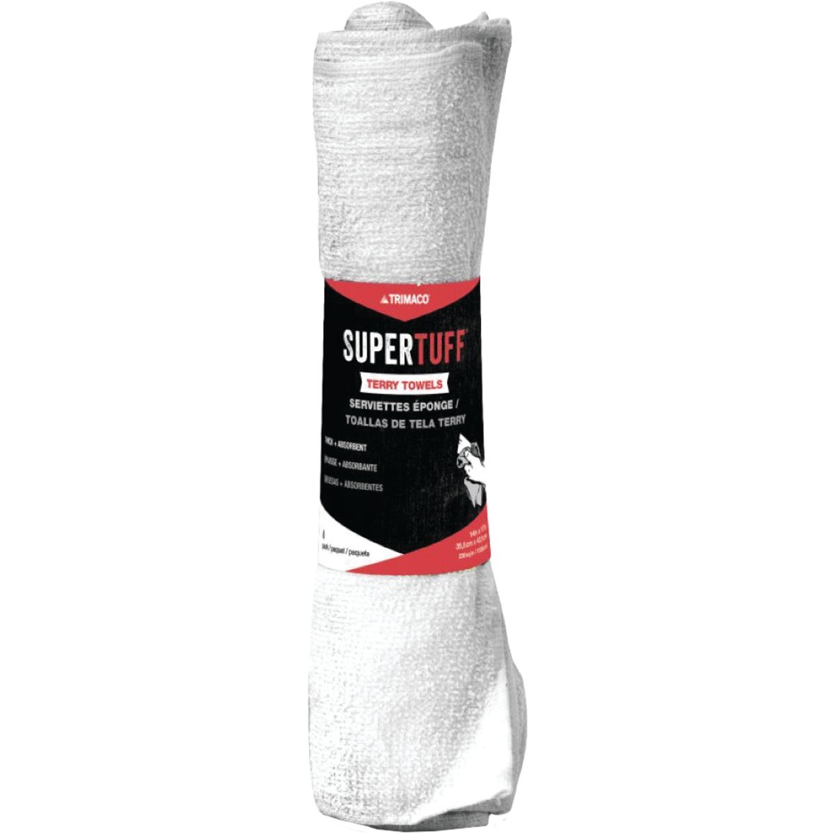 Trimaco SuperTuff 14 In. x 17 In. White Terry Towels (6-Pack) 10756 Trimaco gallery