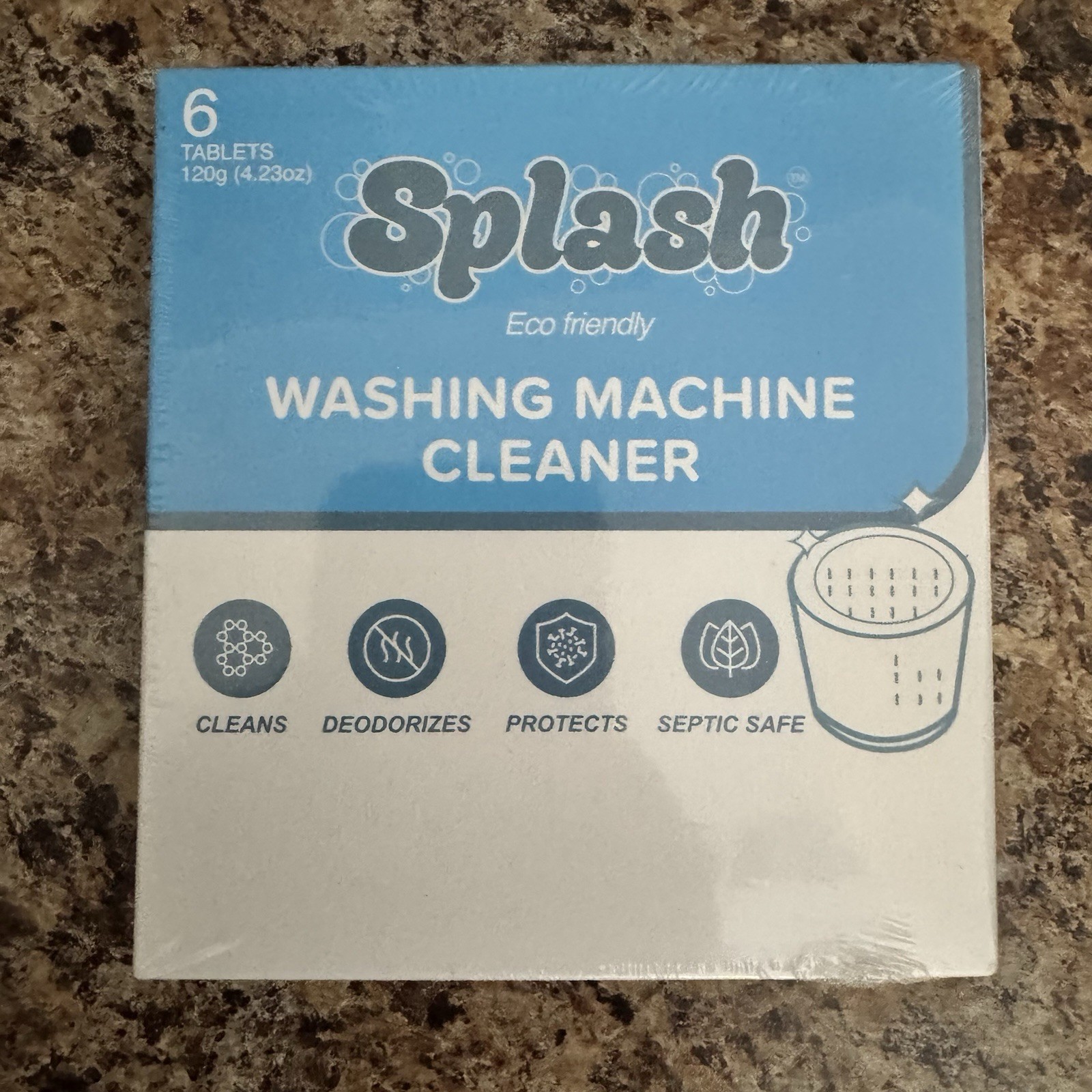 Splash Spotless Washing Machine Cleaner Deep Cleaning All Washers 6 Tabs: NEW gallery