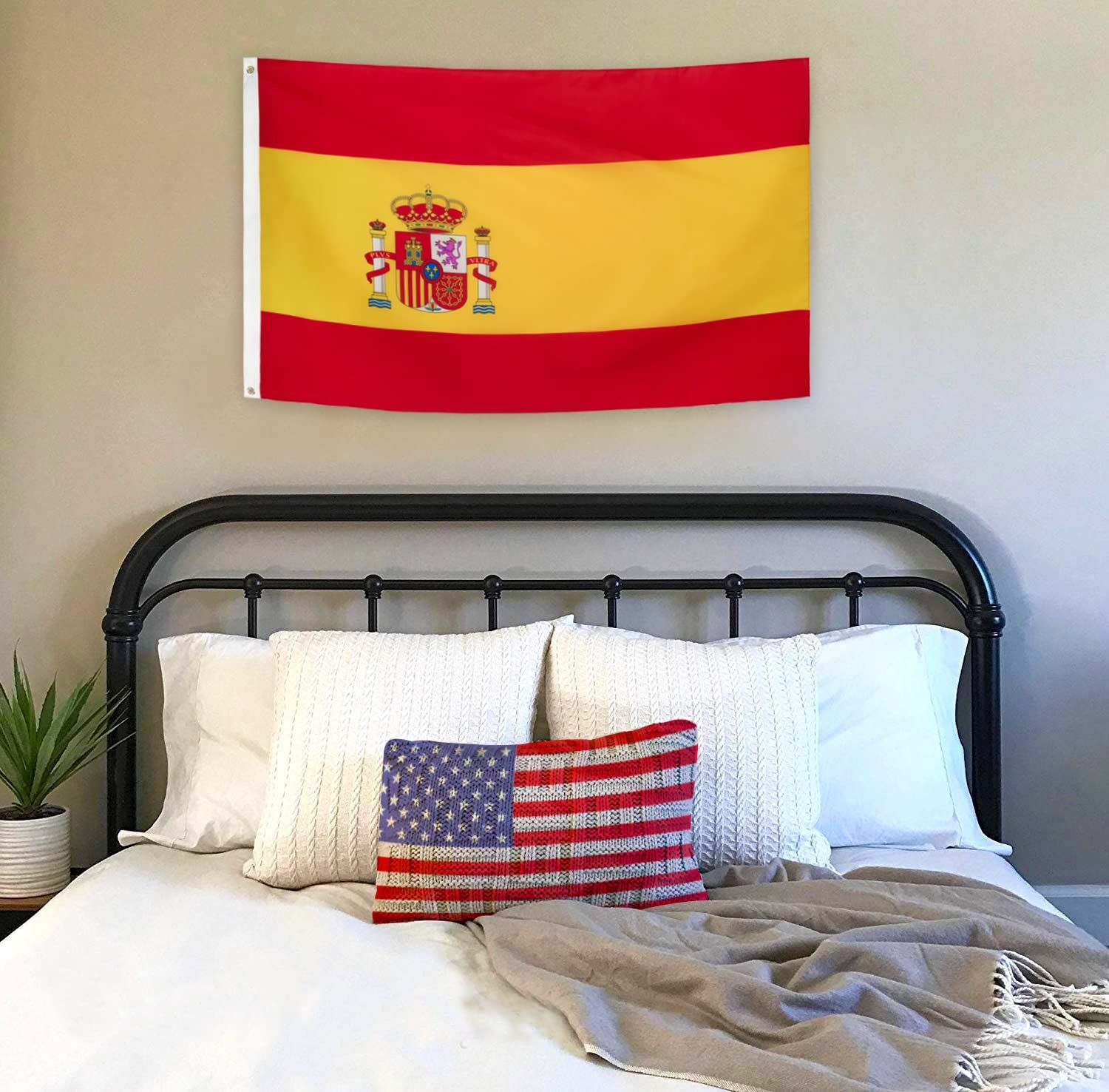DANF Spain Flag 3ftx5ft Spainish National Flags Polyester with Brass Grommets... gallery