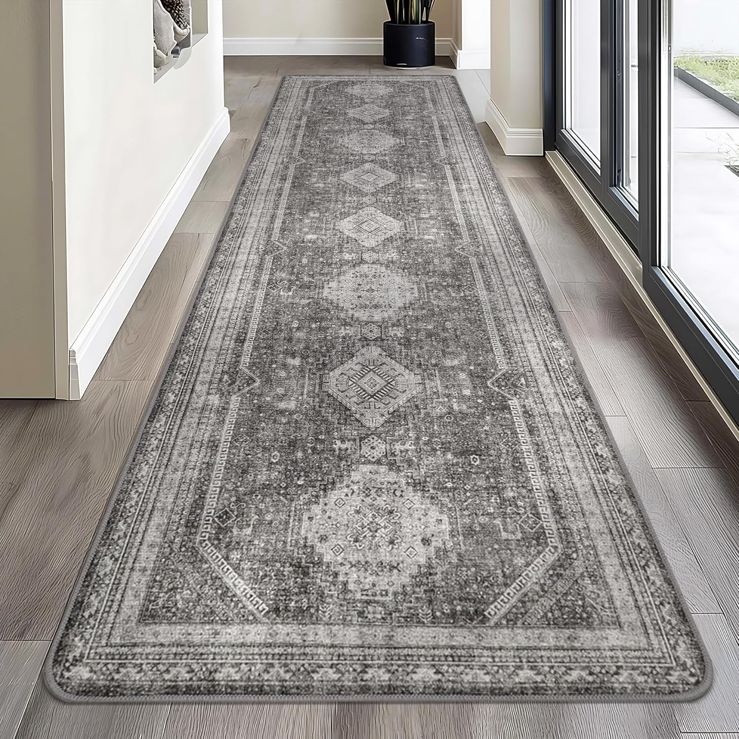 Area Rugs 2x12, Non Slip Hallway Runner Rug, Machine Washable Low Pile Retro ... gallery